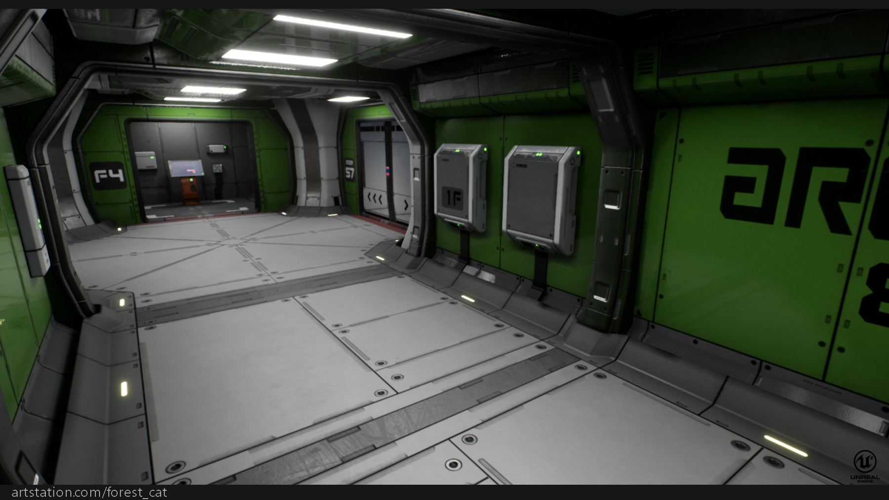 ArtStation - UE4 Modular Sci Fi Corridor B | Game Assets