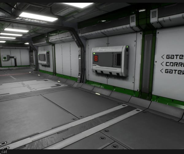 ArtStation - UE4 Modular Sci Fi Corridor B | Game Assets