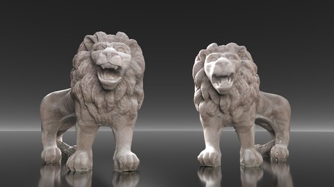 Lion sculpture Mesh