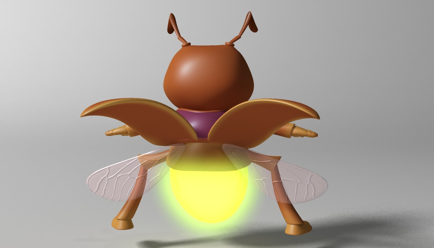 ArtStation - Cartoon Firefly 3D model RIGGED | Resources