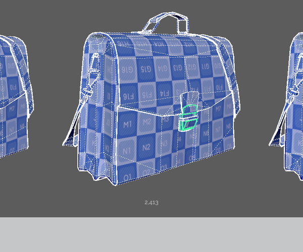 3D Model Collection Louis Vuitton Pochette Metis Bag VR / AR / low-poly