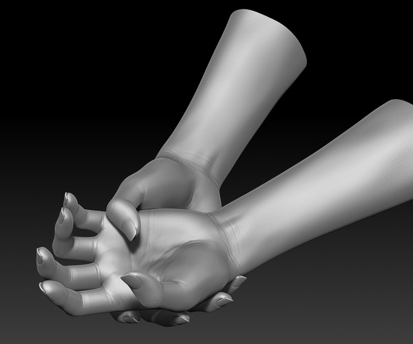 Artstation 3d Printable Female Hands 20 Poses Pack Resources