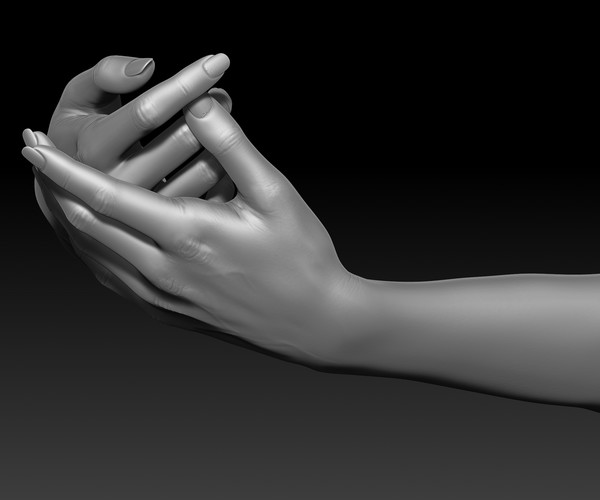 Artstation 3d Printable Female Hands 20 Poses Pack Resources