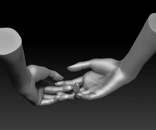 Artstation 3d Printable Female Hands 20 Poses Pack Resources