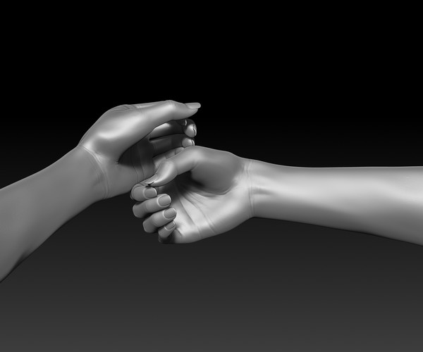 Artstation 3d Printable Female Hands 20 Poses Pack Resources