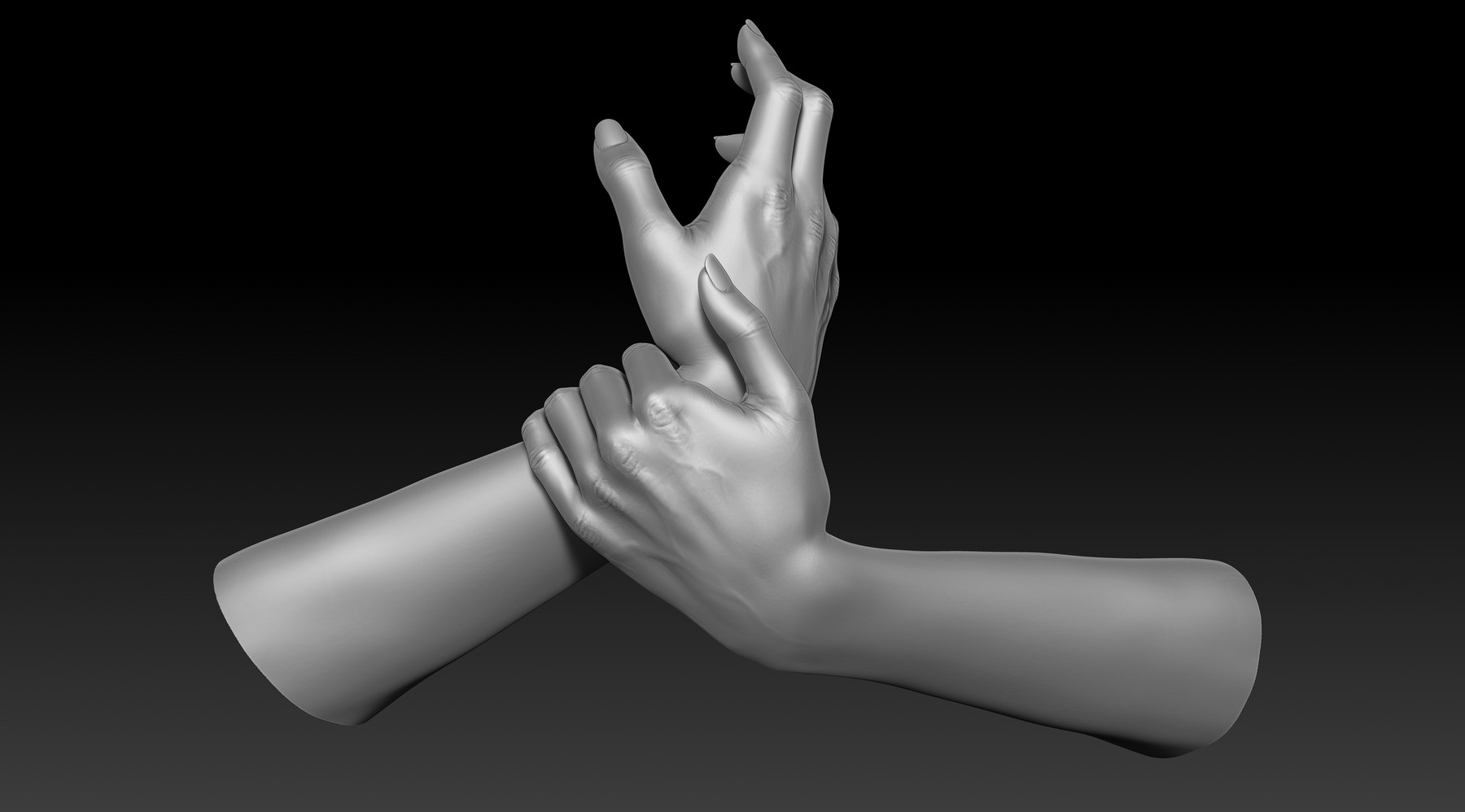 ArtStation 3D Printable Female Hands 20 Poses Pack Game Assets