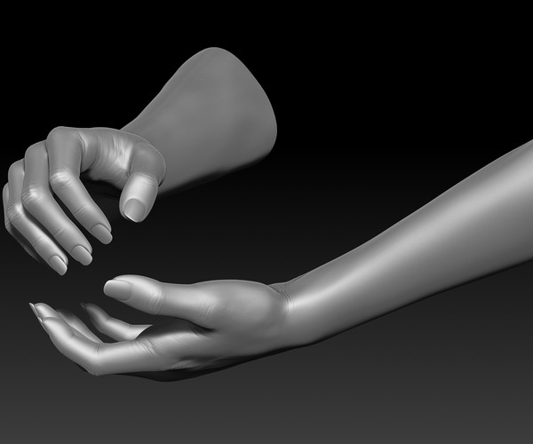 Artstation 3d Printable Female Hands 20 Poses Pack Resources