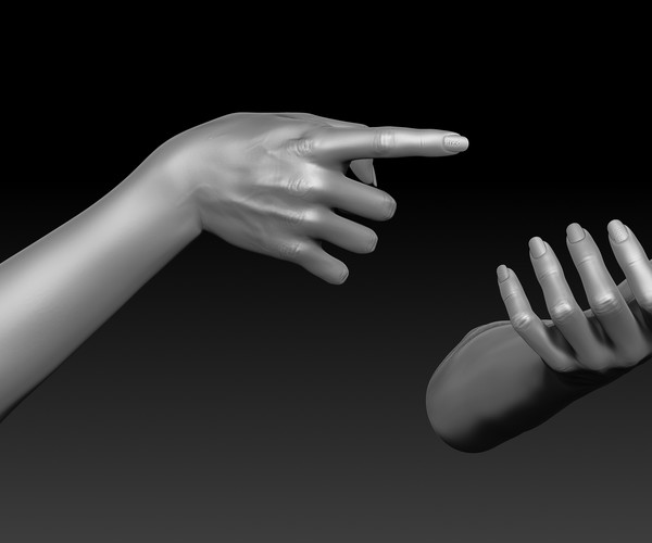 Artstation 3d Printable Female Hands 20 Poses Pack Resources