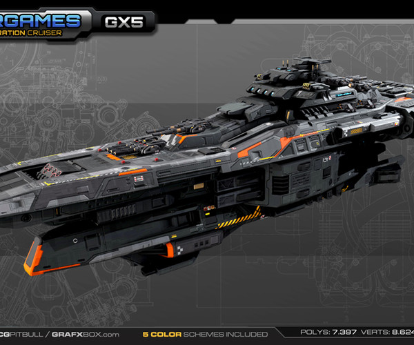 ArtStation - FEDERATION Cruiser GX5 | Game Assets