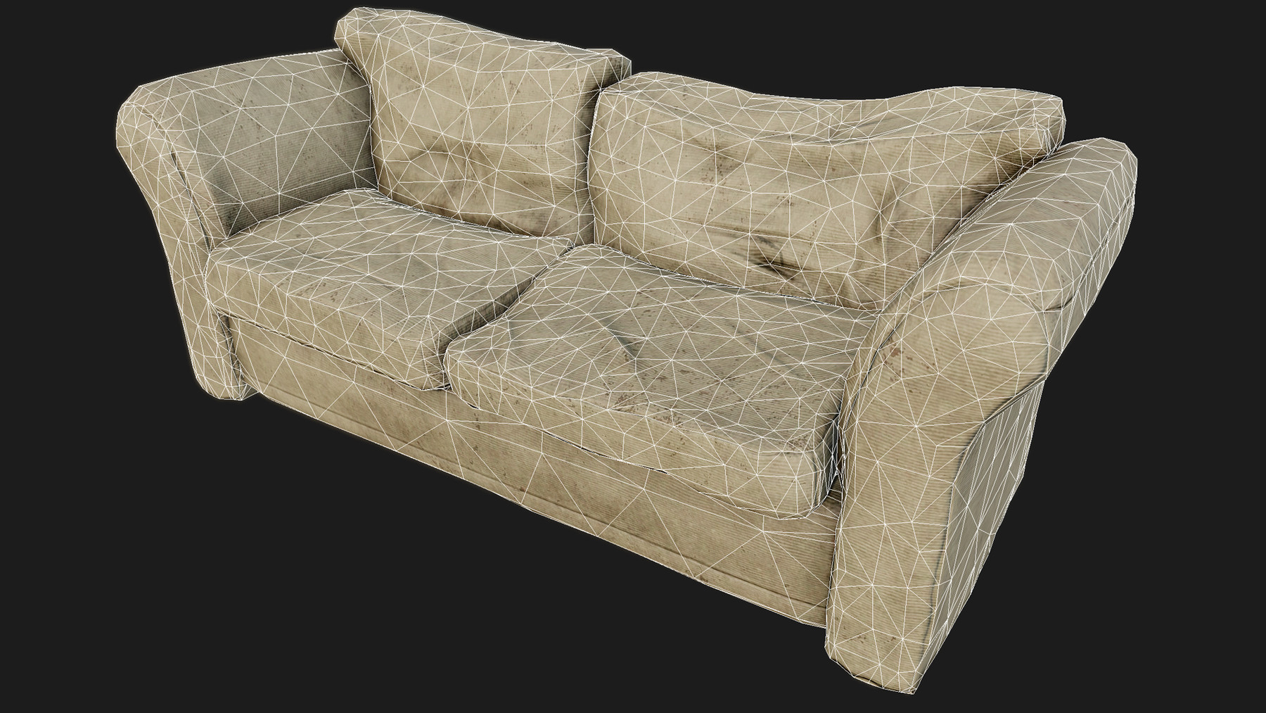 ArtStation - Old Cotton Couch PBR | Game Assets