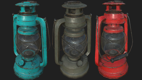 Old Oil Lantern PBR
