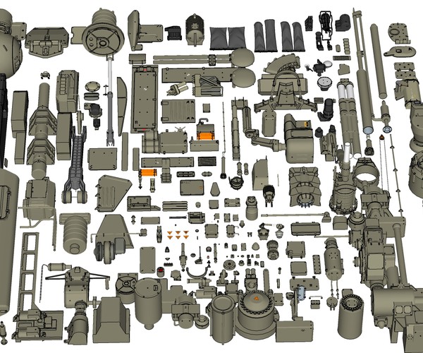 ArtStation - Mechanics collection 1 Kitbash | Resources