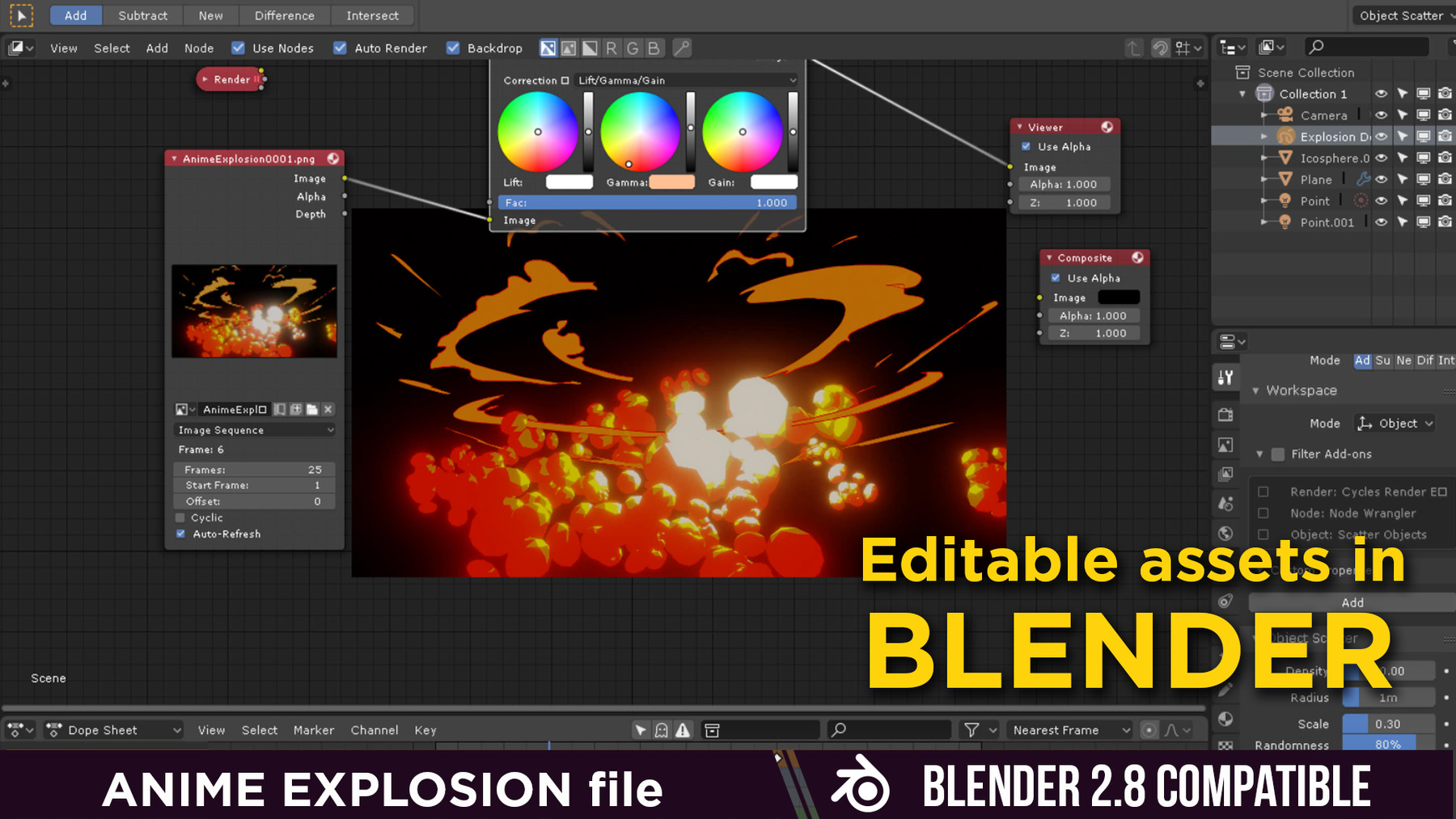 ArtStation Anime explosion in Blender Resources