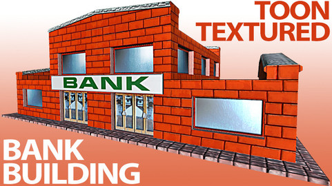 Toon Textured Small Bank Building
