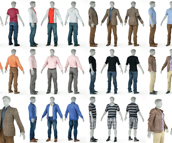 ArtStation - 10 Casual Clothing Collection Male 4 | Resources