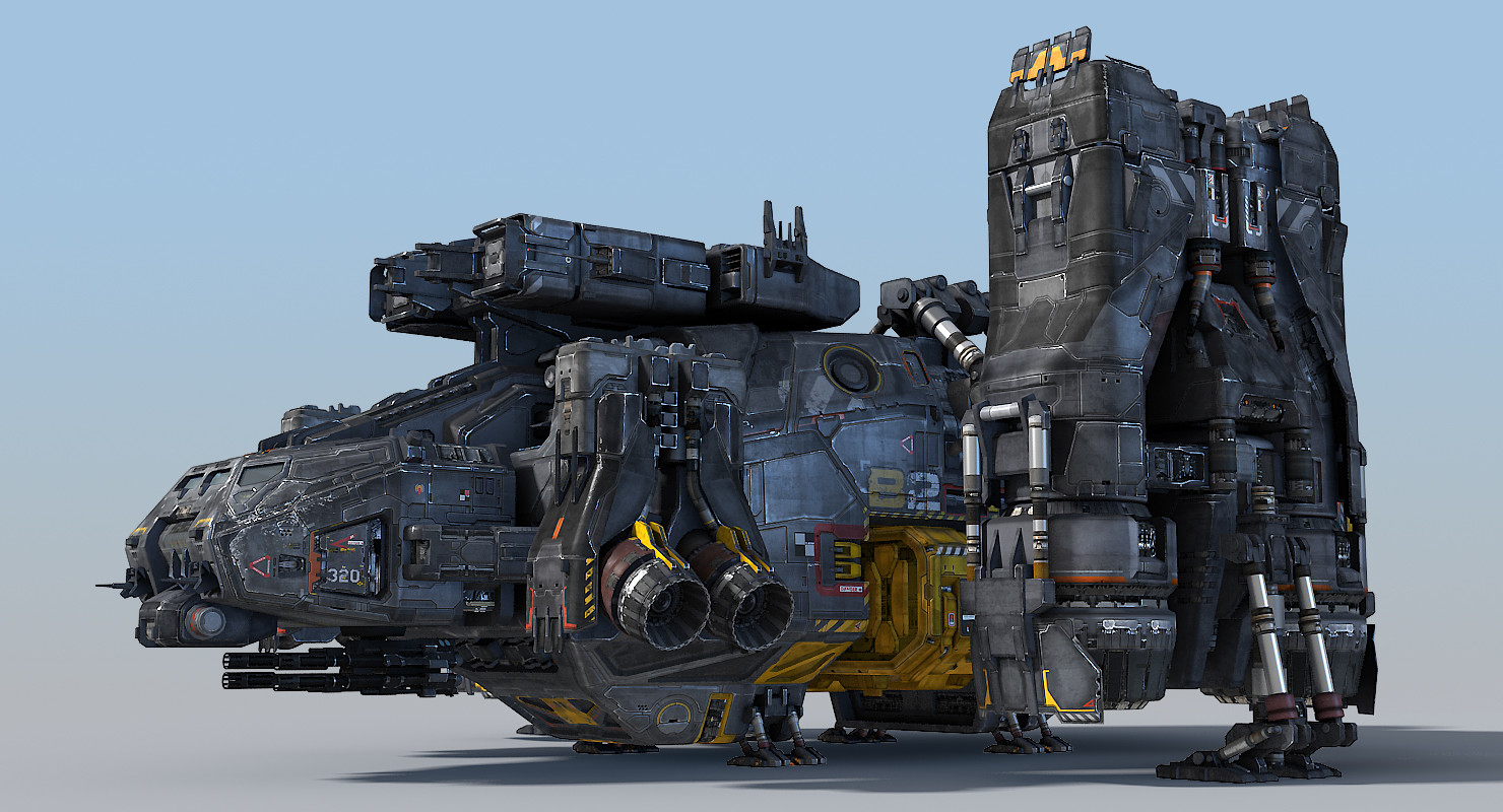 ArtStation - SF Cargoship | Game Assets