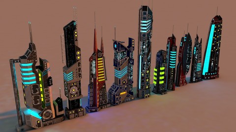 SCI FI FUTURISTIC CITY Package