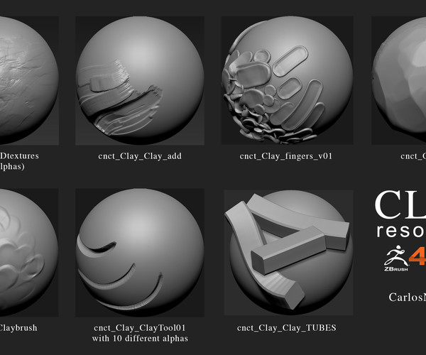 ArtStation Clay Resources for ZBrush Brushes