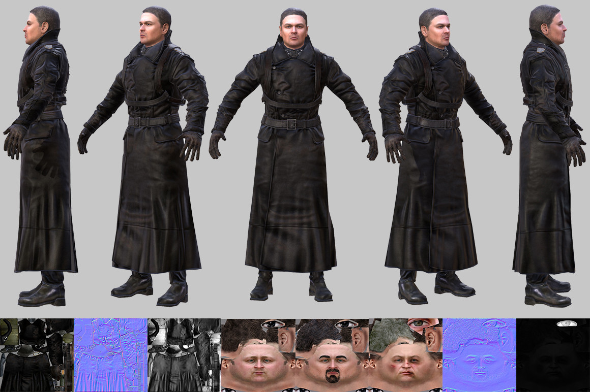 Artstation Nazi German Officer Game Assets