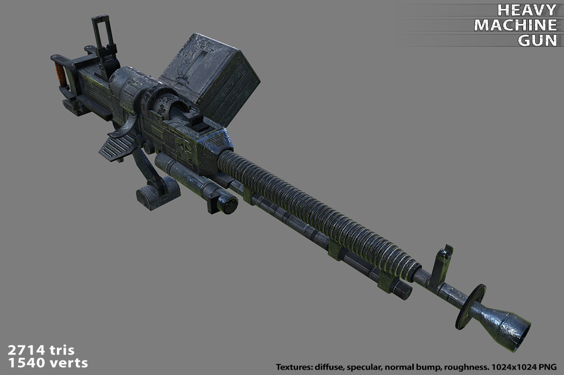 ArtStation Heavy Machine Gun Resources