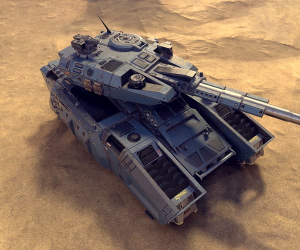 ArtStation - Tempest Hover Tank Low-poly 3D model | Game Assets