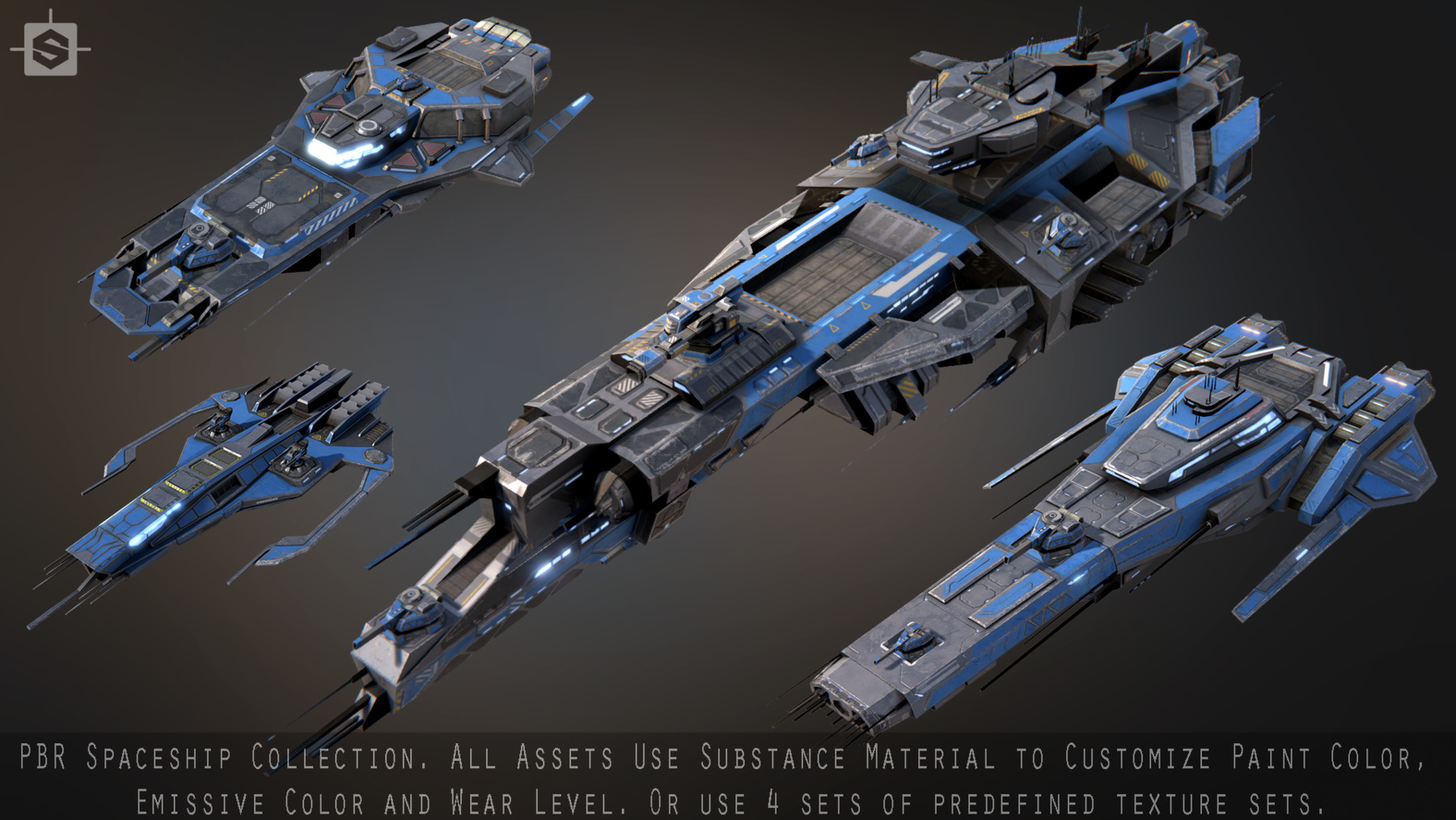 Vattalus Assets - Spaceship Collection Low-poly 3D model