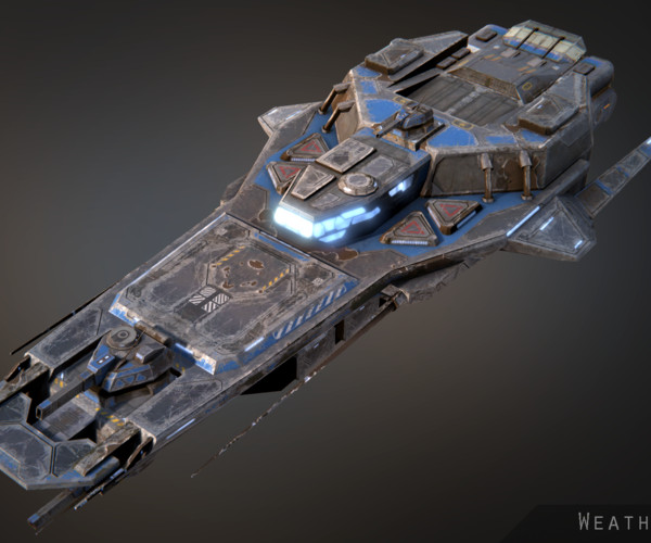 ArtStation - Praetor Gunship Low-poly 3D model | Game Assets