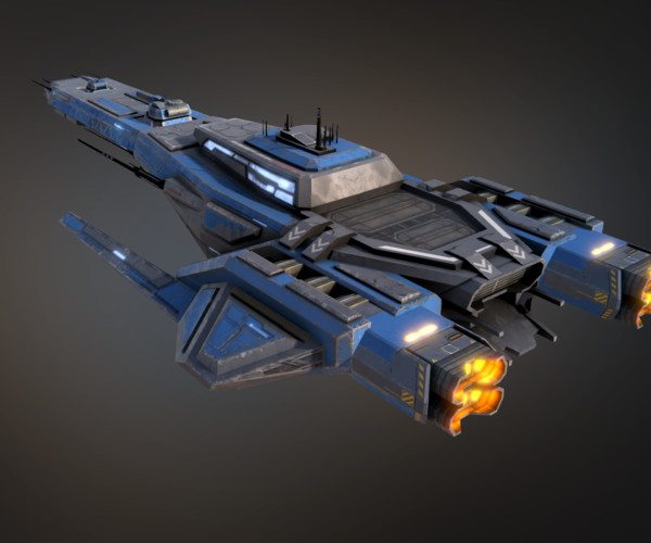 ArtStation - Templar Frigate Low-poly 3D model | Game Assets