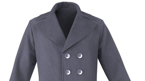 Marvelous Designer Garment: Double Breasted Men's Coat