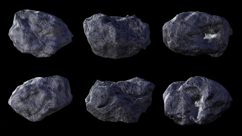 Asteroid Pack - Low-poly 3D model