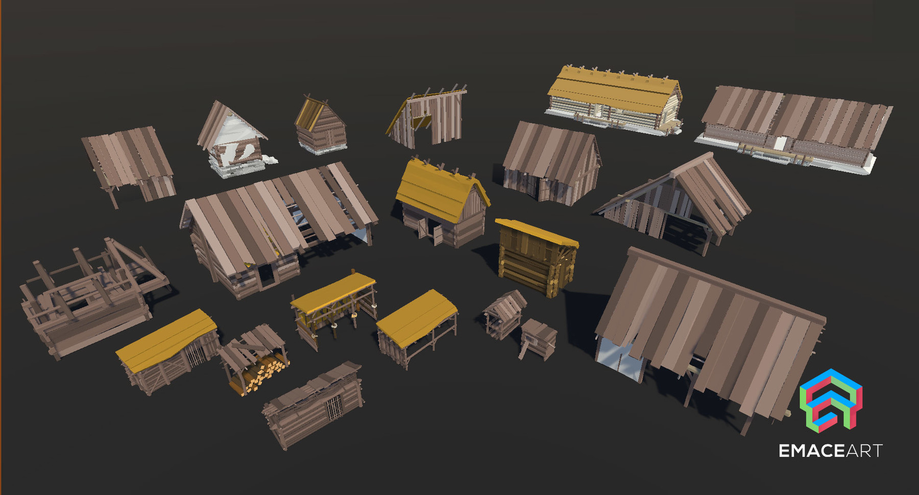 ArtStation Slavic Village Interior and Exterior Kit 13 LODs Resources