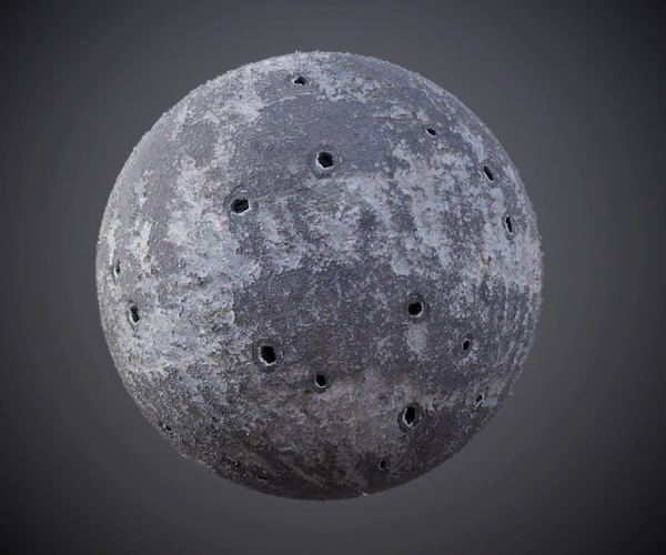 ArtStation - Concrete Wall Damaged Bullet Holes Dirty Seamless PBR ...