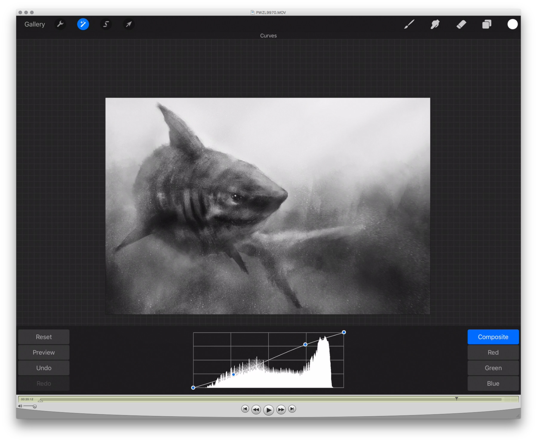 ArtStation - Shark painting in procreate - Full video process + full ...