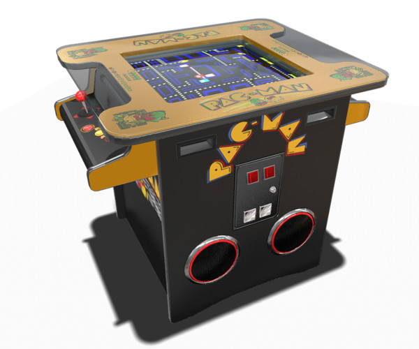 ArtStation Classic Arcade Game Machine ( Cocktail Table ) Game Assets