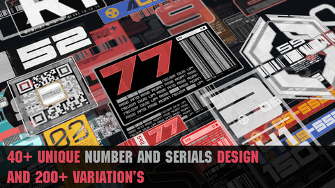 200+ Number and Serial Decals