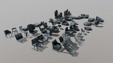 furniture / chairs set 01 / part 2