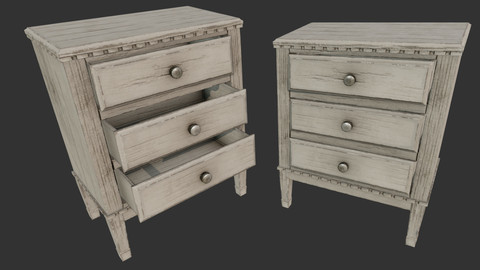 Old Wooden Dresser Cabinet PBR