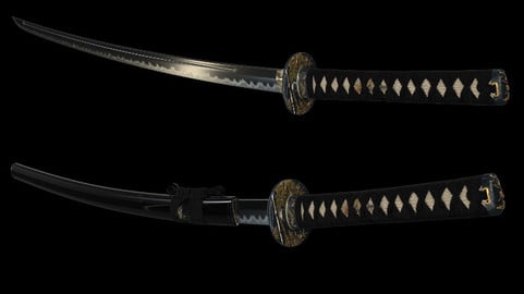 Japanese Sword, model a photo-real Katana