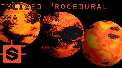 Animated Procedural Stylized Lava Substance - 3 pack