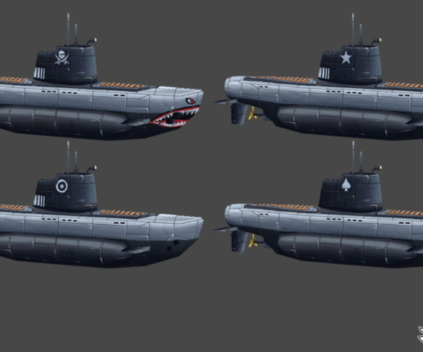 ArtStation - Hand Painted Diesel Submarine | Game Assets