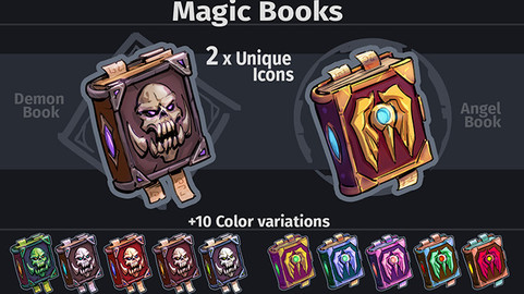 Magic Spell Books Icons