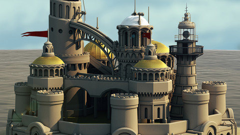 Castle Island 3D model