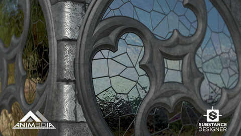 Gothic Round Window - 100% Substance Designer - Vierschweif