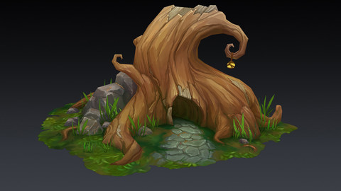 Hand drawn tree texture（max、obj、fbx、tga）