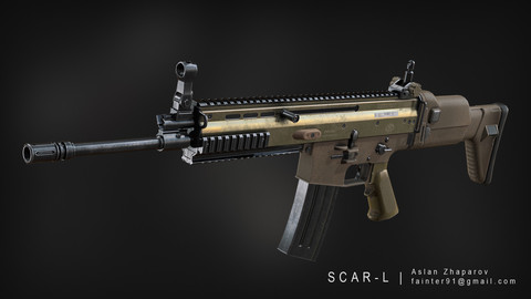 SCAR-L Game Ready Model