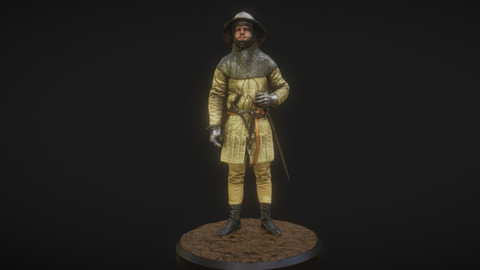 Lightly Armed Medieval Knight