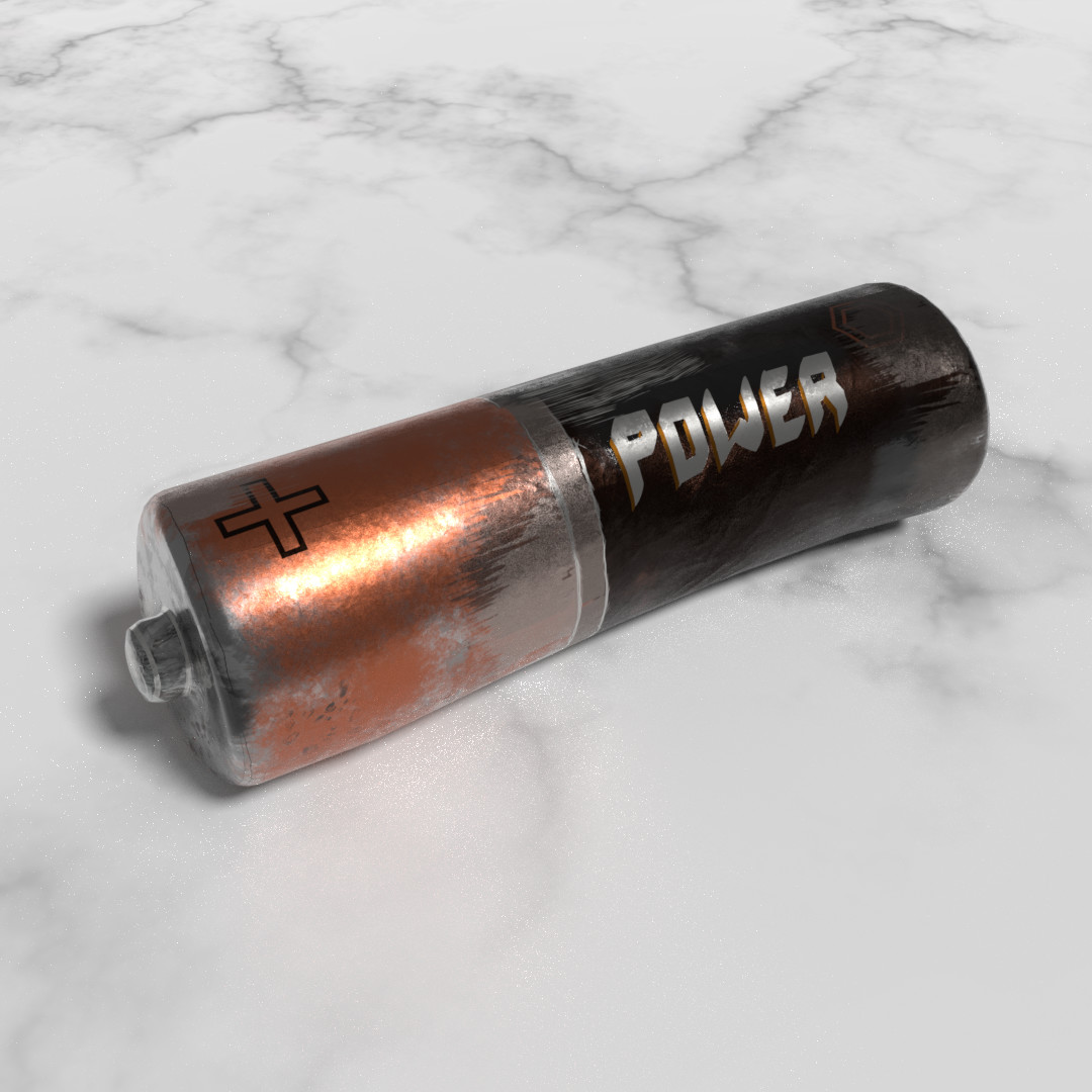 3D model Duracell AA Battery VR / AR / low-poly