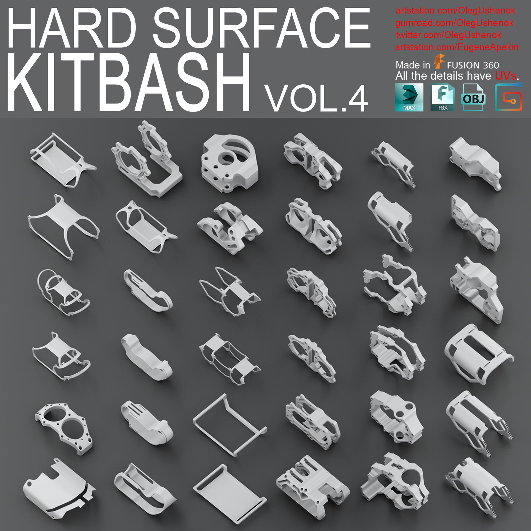 ArtStation Hard Surface KitBash vol 4 Resources