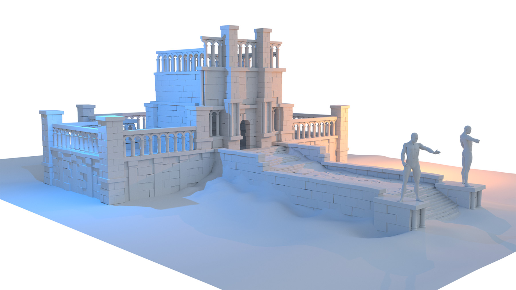 ArtStation - FREE Simple 3D Temple | Resources