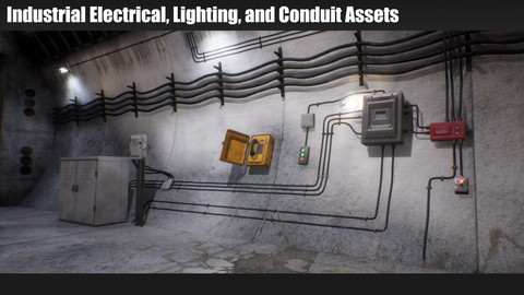 Industrial Electrical, Lighting, and Conduit Assets [Unreal Engine 4]